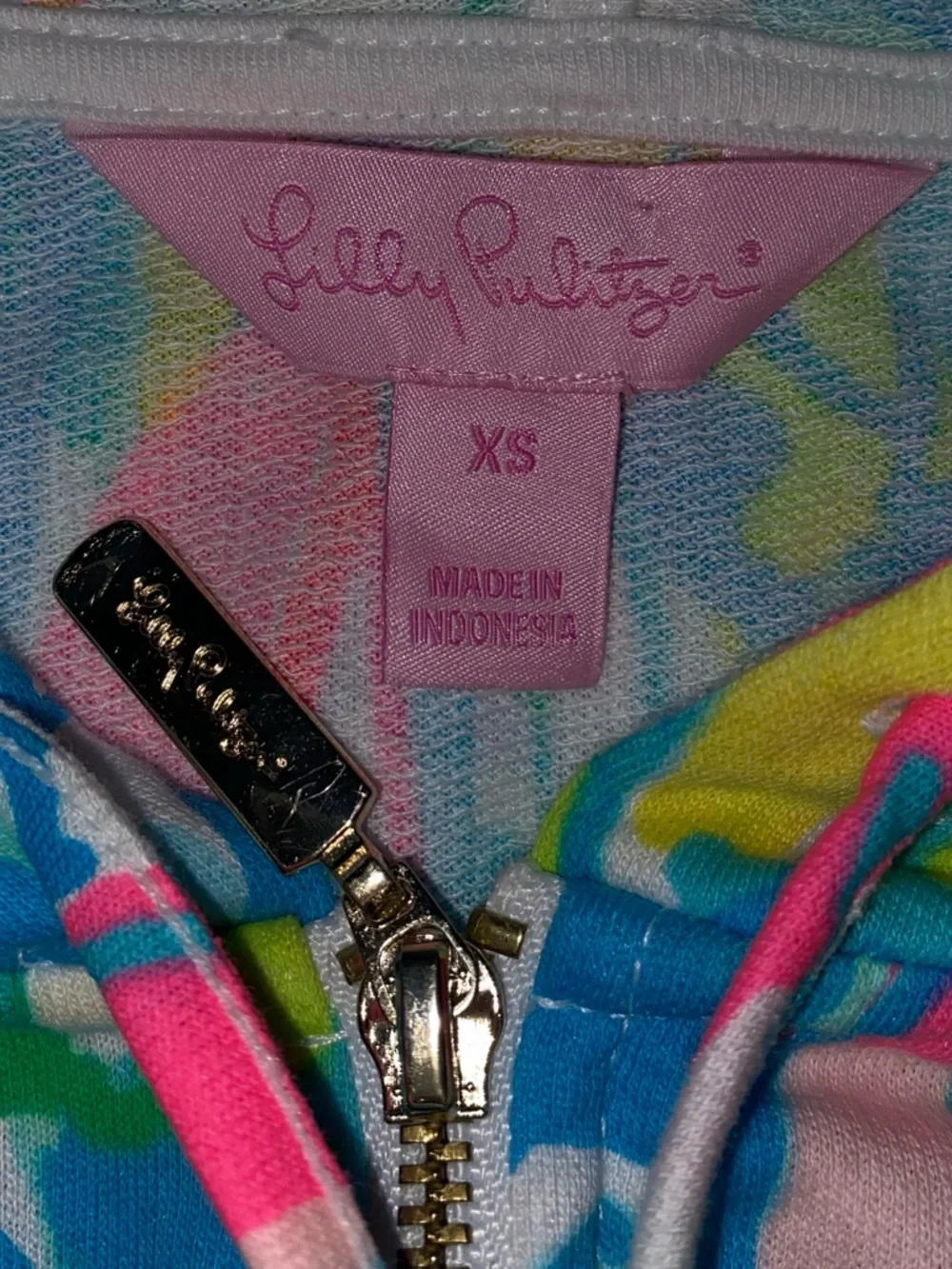 LILLY PULITZER MOORING HOODIE Sweatshirt/Jacket “Beach & Bae” MLT color Size XS - Picture 6 of 9